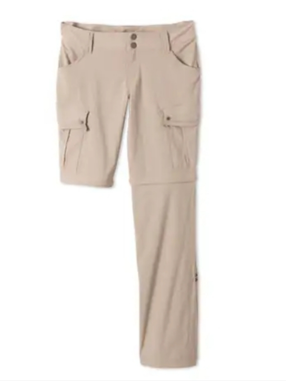 prAna Sage Convertible Pant Women's-Dark Khaki Hiking Pants Sz 10 - Picture 2 of 16